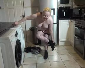 Maid Strips Naked in stockings