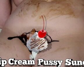 Husband made a Chocolate Syrup Whip Cream Pussy Sundae and Fucked me so Rough I creamed my myself!