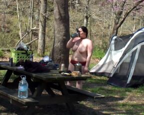 Spying on naked couple camping