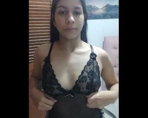 Skinny Latina records herself stripping.