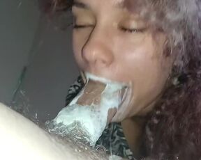 delights mymouth rolling deep inside the cock,he goes crazy with it and explodes his tasty creampie