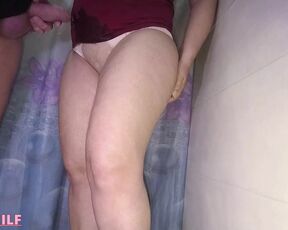 My whore squirts in panties and pisses on her