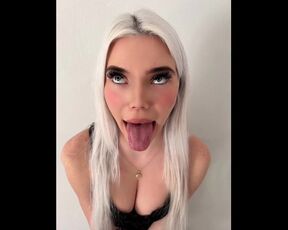 A blondie teen is sick and she's coughing, hocking and spitting loogies and phlegm