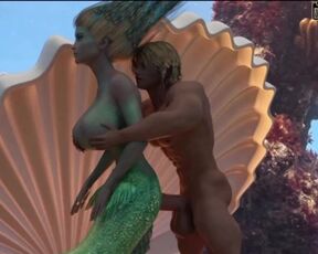 Fucking the mermaid deep in her cunt