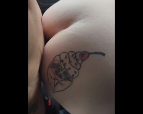 Tattooed ass bent over truck fuck