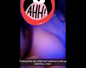 Fucking Pawg Milf While Husband Tied Up &Posted On His Snapchat Story!