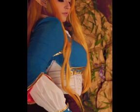 Zelda's Secret Lagoon - Preview - Spying Striptease POV - Cosplay Curvy Girl Strips to Nude