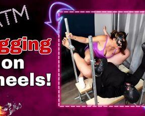 Pegging on Wheels! Femdom Anal Bondage Ass to Mouth Strap On Female Domination Real Homemade Couple