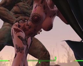 Big Ass Tatooed MILF Morning Fucked By Friendly Mutant: Fallout 4 AAF Mod Sex Animation Video Game