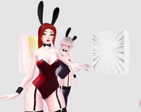 CherryErosXoXo VR gets ass checked out by blonde bunny girl cutie WillowWispy Funny Clip