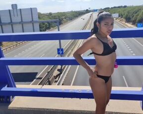 Playing with my pussy on the highway bridge: Apclips. NaughtyPocahontas