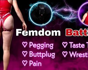 Femdom Battle Arena! Mixed Wrestling Pegging Taste Test BDSM Bondage FLR Real Homemade Milf Stepmom