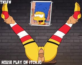 Marge Simpsons Leg Spread Glory Hole Bondage BDSM Creampie - Hole House