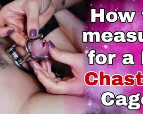 How to Measure Chastity Cage Femdom Guide Rigid Steel Custom PA Piercing BDSM Device Bondage Milf