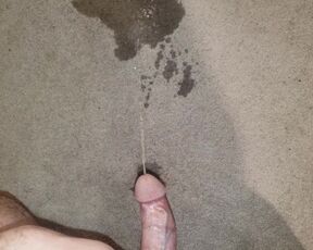 pissing with a boner