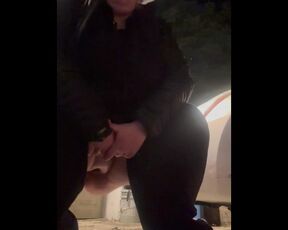 Bbw smoking outside pees for her neighbors to see