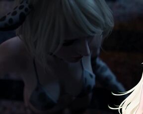 Resident Evil Ashley takes care of Leon’s monster dick | Horny Vtuber React