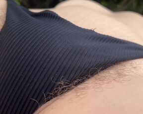 Topless Hairy Milf at the Beach ????️ Body Tour DJ Randomshuffle ???? Bush Peeking out of Swimsuit