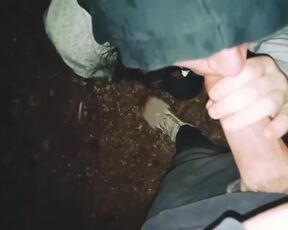 ex sucking my dick in the park after anal pov