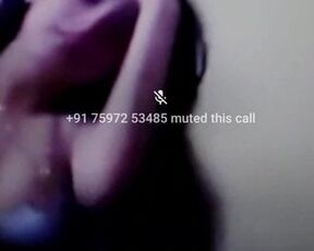 Girl caught showing boobs while vedio call