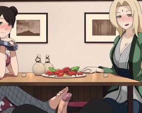 Naruto - Kunoichi Trainer - Part 7 - TenTen and Tsunade Footjob by LoveSkySanX