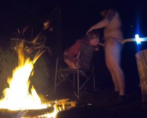 Single MILF Gets Railed by the Camp Fire... Loud Orgasms! Enjoy!!