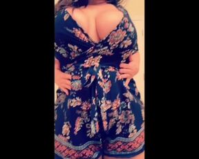 PAWG Bares ALL in Floral Romper! gives herself a Wedgie, Exposing Phat Ass, Pussy, & Pierced Nips