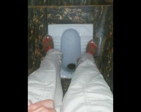 Pee in a Public Toilet Indian Style on an Eco Farm - anyone can come inside - the Door Unlocke