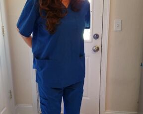 Nurse Wetting her Scrubs