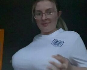 Sexy nerd with huge nips and tits