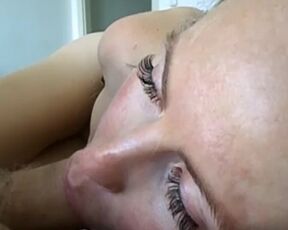 Pretty blue eyed tiep up blond sucks me off and moans