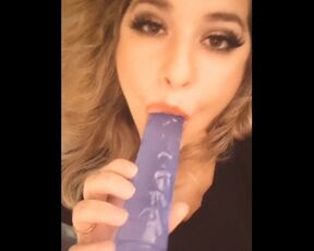 Hot dildo blowjob solo female