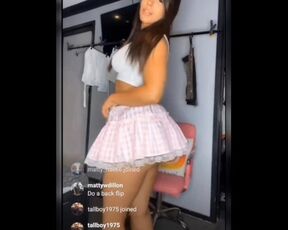 MINI SKIRT TRY ON HAUL LIVE ON INSTAGRAM NO PANTIES (portrait for phones)