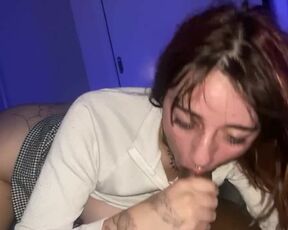 Girlfriend gives blow job after school POV