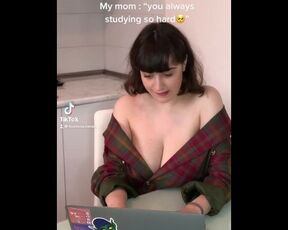 Tik-Tok 100k views big boobies natural girl making onlyfans meme!