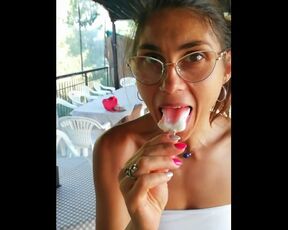 Ice cream blowjob