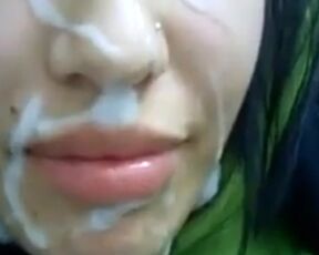 Facial Queen Smiles for Huge Cumshots ( 2 facials)