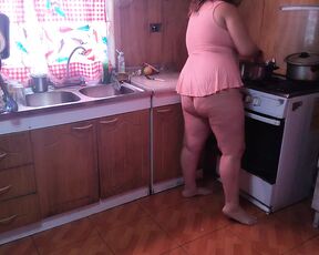 stepmom in the kitchen