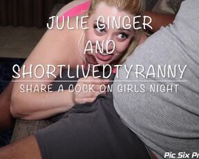 Julie Ginger and ShortLivedTyranny Share a Cock on Girls Night Preview