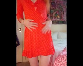 Sexy Red & Pink Dress Try On Haul with Panty Peeling tease for OF @babyminxb97 followers ????